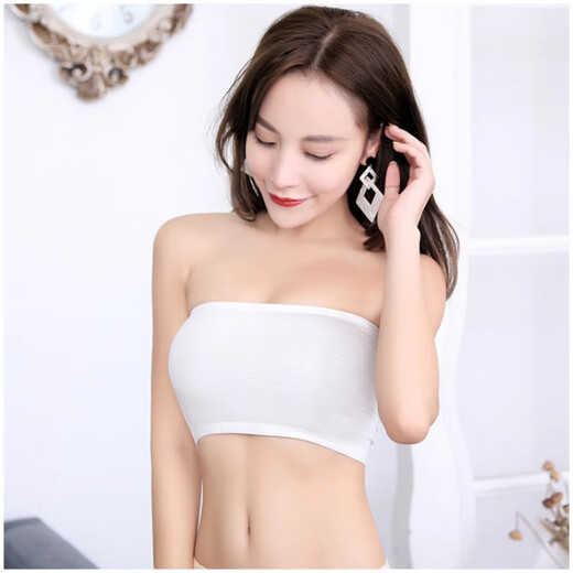 Tube top women's large size inner wear summer thin modal versatile bottoming fat mm anti-exposure strapless one piece 1 piece black L 100-130Jin Jin is equal to 0.5 kg