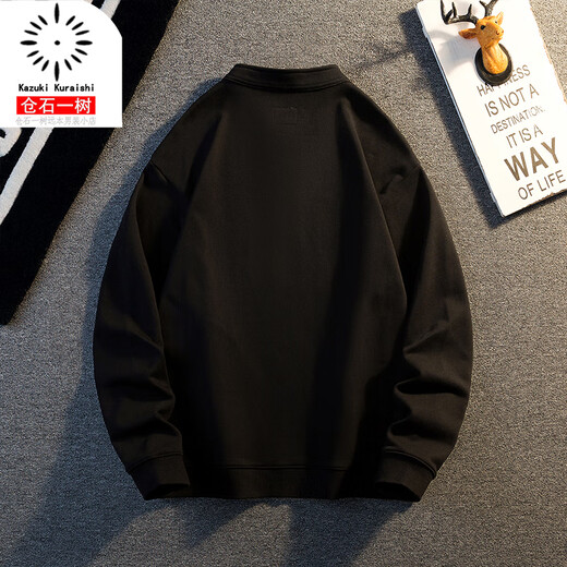 Kuraishi Kazuki American retro loose heavyweight bottoming long-sleeved sweatshirt men's autumn and winter trendy brand high-end hooded henley top Army Green M
