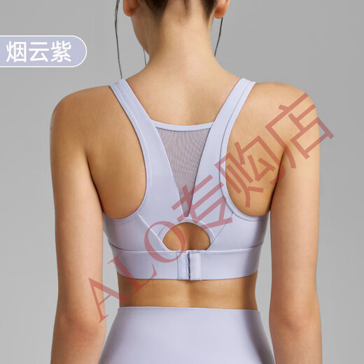 ALO YOGA运动内衣女欧美固定杯新品瑜伽文胸防震聚拢健身背心 凝脂白 S