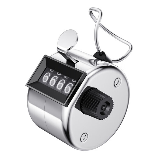 Tinghui contador manual Puntos mecánicos Robot Tiempo de flujo humano Contador de flujo del pasajero de cuatro dígitos Silver Silver