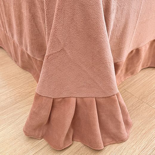 Mercury series A type 230g milk velvet coral velvet bed four-piece set 6D carved velvet winter bedding flannel thickened quilt cover 1 Yunshang-grey purple 1.8m bed sheet four-piece set