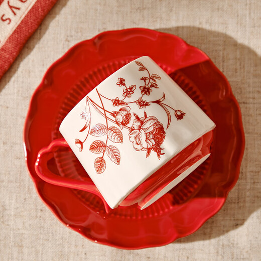 DearDali Rose Holiday Tableware Set for Best Friend Wedding Gift, Practical Ceramic Dish Set for Engagement Gift, Premium Food Gift Box for Two (Fast Next Day Delivery) 10-piece Set