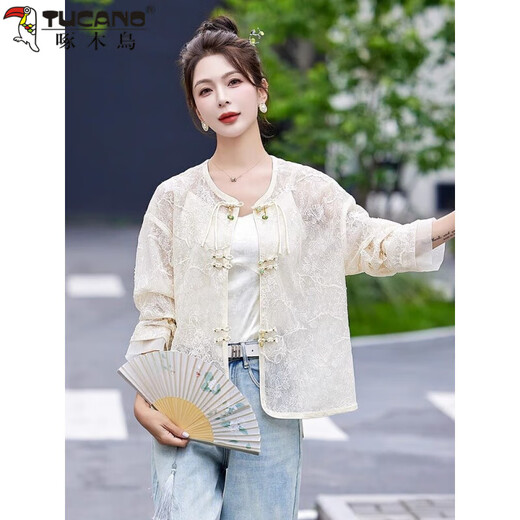 Woodpecker (TUCANO) new Chinese style thin coat 2025 summer new style super beautiful socialite design sense noble outerwear women picture color 9856 M