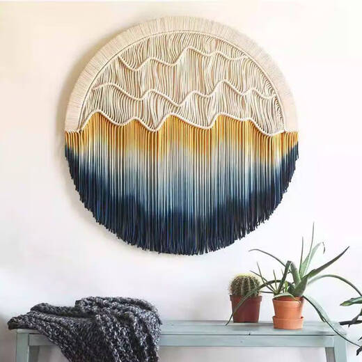Yonghuan Schlafzimmer Bettteklee Handgewebesofa Hintergrund Große Wand Hanging Dekoration Hochzeitsanordnung 1098% Standard