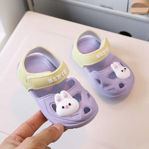 Chapitre cool (Kuzhang) Girls Baby Sandals Baby Infant and Toddlers Small Middle School Boys Anti-slip Soft Sole Sole Bathroom Beach's Cave's Cave Shoes 9277 / Beige 17 taille / longueur intérieure CM adaptée à la longueur du pied CM