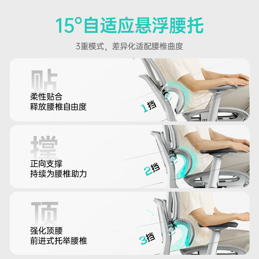 Black and white tone P3 ergonomic chair computer chair office ergonomic chair learning e-sports chair reclining state subsidy