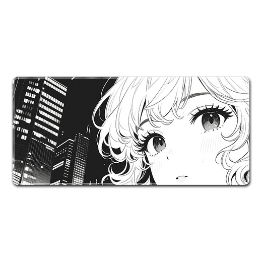 Almohadillas de mouse de estilo cómico en blanco y negro de Ruqinlian para una estación de trabajo personalizada de la oficina de trabajo personalizada de hombres y mujeres almohadillas de escritorio personalizadas para almohadillas de goma de goma almo