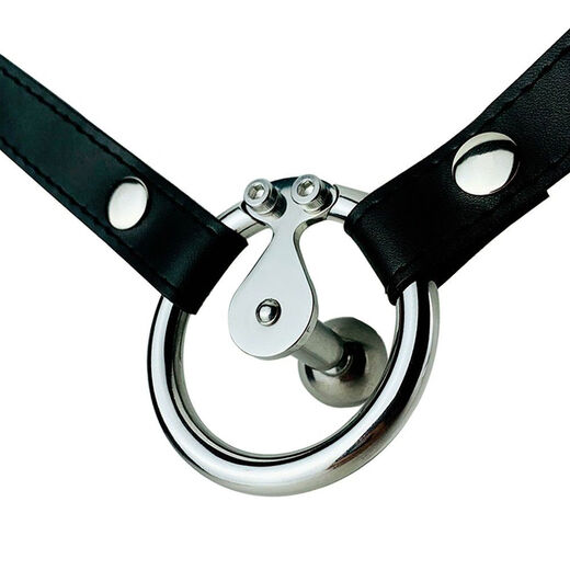 Bestia de sueño doble twist u uña de acero inoxidable placa plana negra de electrodo sm sexo macho abstinence prevención de escape castigo cb 15850 mm Bola de anillo de sujeción sólido