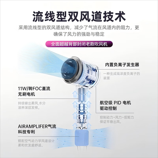 Laifen upgraded series of high-speed bladeless hair dryers for home use, silent negative ions, high power, non-harming hair, constant temperature hair care, quick-drying hair dryers, holiday gifts, Chinese red, single air nozzle | 4.5 billion hydrating negative ions for hair care