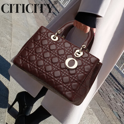 
CITICITY Bags for Women Light Luxury Brand High-end Bags for Women 2025 Xiaoxiangfeng Handbags Sheepskin Chinese Valentine's Gift Black