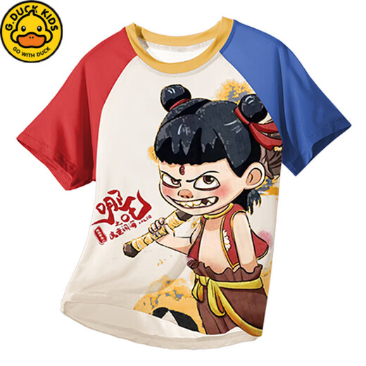 G.Duckkids Kinderpyjamas Little Boy Modal Dünner Sommer Junge mittelgroße Kinder Drei-teilige Heimkleidung Nezha Spring- und Sommer 1m-ST-12353 170 20 Größen (155-160) cm