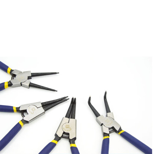 Great Wall (the great wall) Great Wall Seiko Back-up Ring Pliers Multi-functional Snap Ring Pliers Yellow Pliers Internal and External Support Outside Straight Outside Curved Inside Curved Circlip Pliers Back-up Ring Pliers Straight Inner Clamp 13 Inch 221113