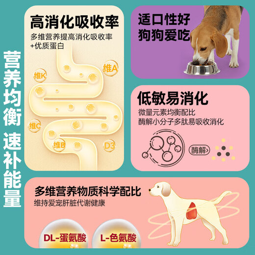 Pubes liver care prescription dog food for acute and chronic hepatitis, jaundice, ascites, liver care formula food, easily digestible nutritious dog food, dog liver care prescription food 600g