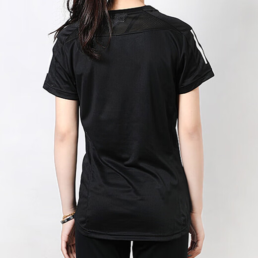 阿迪达斯 （adidas）官方舰店短袖 夏季新款跑步训练运动服梭织快干半袖上衣圆领T恤 9274-黑色梭织快干-现货速发 S 推荐85-110斤