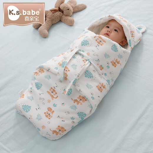 Newborn baby blanket, anti-jumping swaddle, all-in-one sleeping bag, baby quilt, baby swaddle, anti-kick quilt (one-piece baby blanket), Mengmenghu