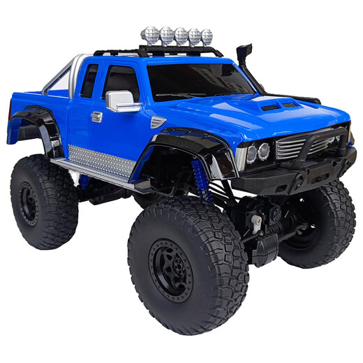 Burjuman Fernbedienung Pickup Kletterwagen Hochgeschwindigkeitskletterwagen Extra große Offroad-Pickup Pickup Fernsteuerung Spielzeugauto Kinder-Elektroautos Pickup Blau geliefert mit einer Reihe von Batterien
