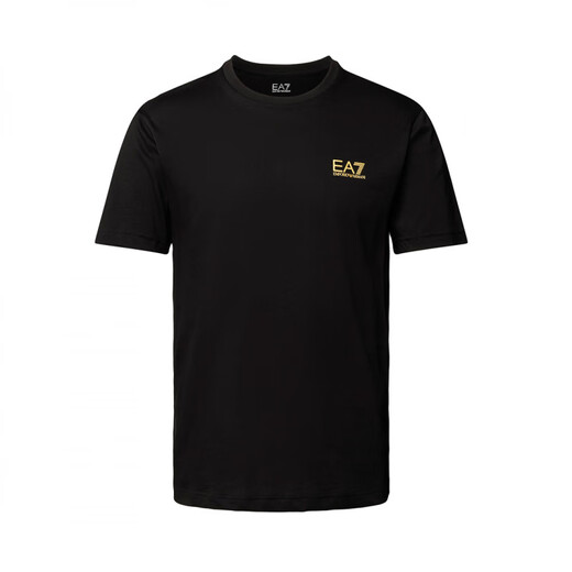 阿玛尼（Emporio Armani）EA7 男士纯棉修身时尚休闲短袖T恤 黄色 U7036 XS/M 在途7月底发 XS
