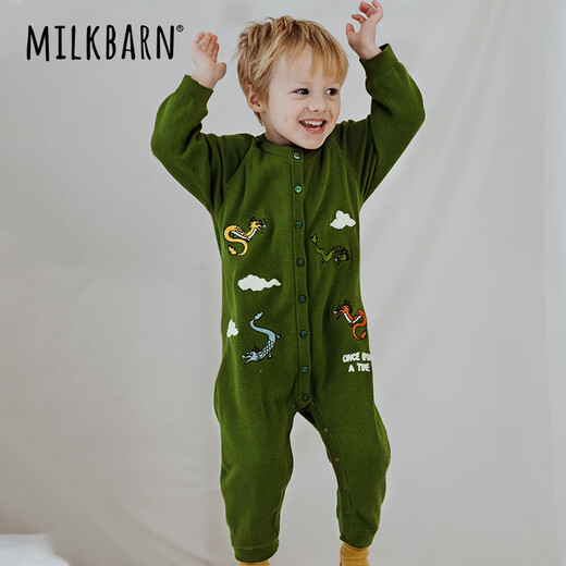 Milkbarn Baby Oneswear Jacquard Pullover Baby Herbst und Winterkleidung Säugling Strickkriechkleidung OneSwear Tomate rot 66 cm (3-6m)