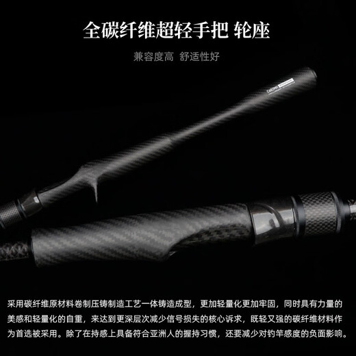 
HANO Hano Bone Falcon Luya Rod Carbon Fiber Grip Black Pit Special Fishing Rod Straight Handle Gun Handle Mandarin Fish Quick Adjustment Rod 682m SL/MH Fuji Straight Handle Full Carbon Fiber Grip