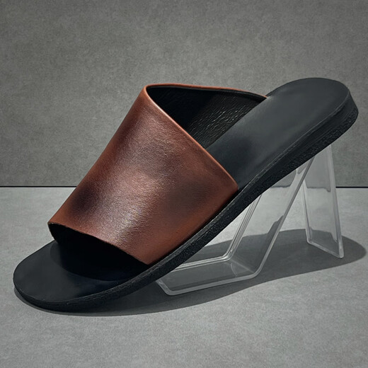 DIFANPU International Luxury Brand Herrenschuhe 2025 Neueste Sommer-Slipper High-End-Freizeitschuhe bequeme weiche Sohle Flip-Flops Black [Brand Gift Box] 38