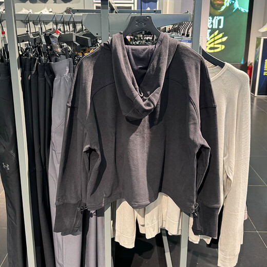 安德玛（Under Armour）秋冬Meridian女士上衣连帽保暖健身训练运动外套1389527 1389527-015 S