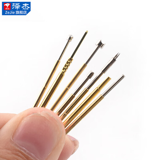 Zejie test probe P100 R100 test needle retractable spring thimble pcb circuit board burning chip R100-4S soldering wire needle set (10 pieces) No Specifications