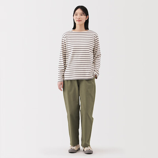 MUJI (MUJI) Pantalones cónicos livianos lavados de algodón para mujeres para pantalones casuales de mujeres Pantalones para mujeres otoño femenino
