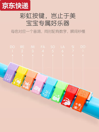奇立彩口风琴儿童乐器口琴幼儿喇叭吹口哨竖笛宝宝小喇叭玩具早教 皮卡丘13音口风琴可吹更多歌曲