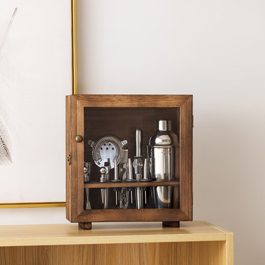 Miaopule quality Helens adjuster set dust-proof wooden box stainless steel shaker bar supplies adjuster three-stage dust-proof set