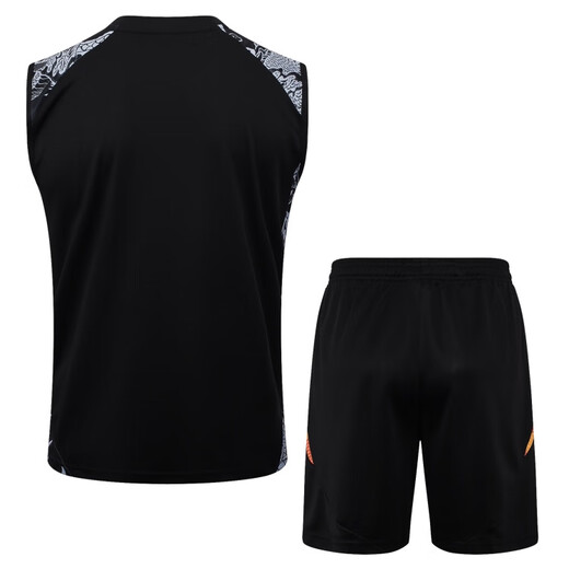 VZVN Real Madrid Training Vest Verte T-shirt sans manches Jersey Black Dragon Pattern Football Match Sports Shorts uniformes Summer Black Dragon Pattern S [Hauteur 160-170 / Poids 110-125]