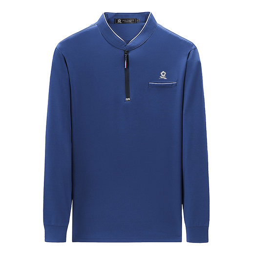 Montagut French Light Luxury High-End Polo-Hemd reines Baumwoll-Langarm T-Shirt Herren lässiger dünner Herbst und Winter mittleren Alters Hemd offizielles Flaggschiff [hinzugefügt Velvet verdickt] 6625-schwarz M offizielles Flaggschiff 165/M Empfohlen [115jin [Jin gleich 0,5 kg] tragen