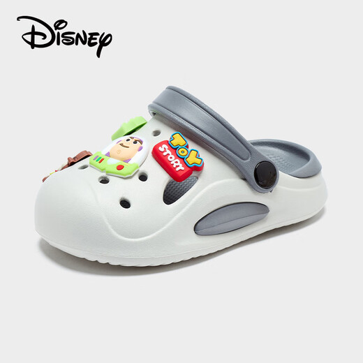 迪士尼（Disney）儿童洞洞鞋夏季透气凉鞋 浅灰-巴斯光年 26 -27码适合脚长16cm