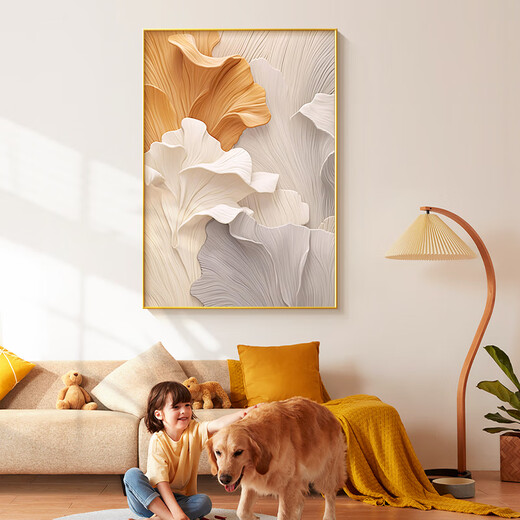 Long time no see modern minimalist living room decorative painting art abstract texture dining room hanging painting cream style background wall mural