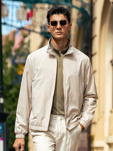 
Mr. Cloth raboscroll stand-up collar long sleeve T-shirt men's 2025 autumn new half zipper base solid color outside and inside BT16861 S(165)
