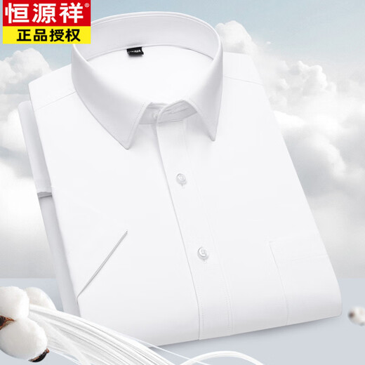 
Hengyuanxiang (HYX) high-end modal men's short-sleeved shirt without ironing business professional formal wear anti-wrinkle shirt casual breathable top DX6624 44