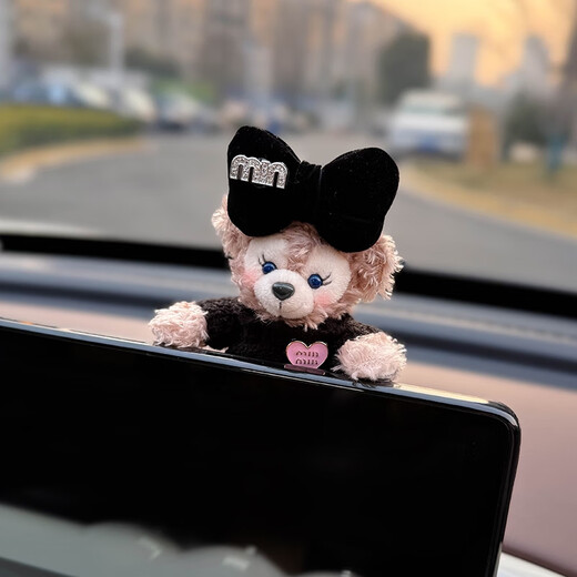 Yusenyi 2025 Zentralkontrollbildschirm Papa Shirley Mei Car Innenzubehör Ornamente Display Bildschirmdekoration Süße Frauen Ornamente Schwarzer Pullover Dafei