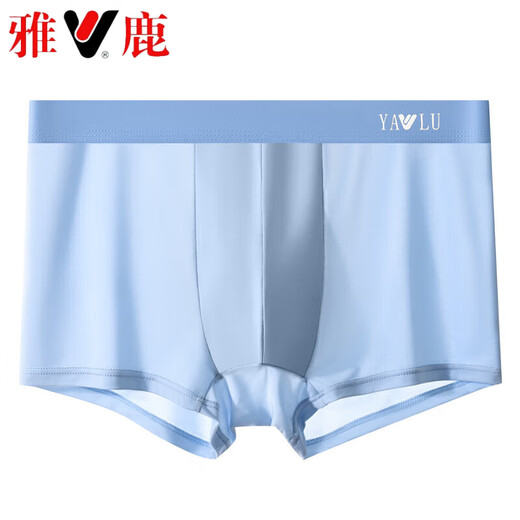 Pantalones pantaladores de boxeador de seda para hombres de Yalu para hombres Pantalones de boxeador transpirable delgada de gran tamaño 9922-6 gris claro + azul claro + verde claro + azul real 4 tiras l 80-100Jin [Jin iguala 0.5 kg]