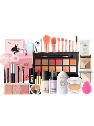 Vangra Cosmetics Makeup Set Genuine Complete Beginner's Supplies Beginner's Beginner's Complete Beauty Makeup Set Student Party Fresh and Natural Makeup 36 Pieces