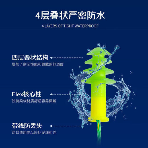 Swimming Earplugs Waterproof Swimming Earplugs Waterproof and Anti-Otitis Media Deomun Swimming Earplugs Waterproof Men's Children's Style Includes Nose Clip + Swimming Goggles