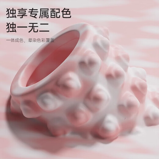 TLXT泡沫轴滚背神器肌肉放松筋膜棒腿部滚轮狼牙棒瘦小腿按摩棒瑜伽柱 马卡龙-桃桃粉 【30cm泡沫轴】