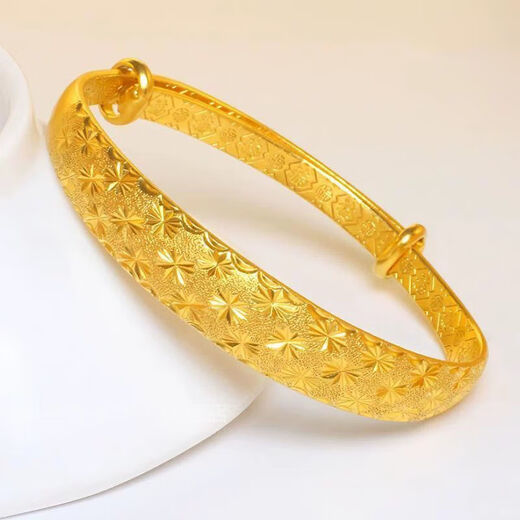 Authentic Fengxiang real gold 18K bracelet for women Hong Kong gold 18K baby's breath bracelet Valentine's Day gift for wife and mother 26g baby's breath bracelet (gives ring)