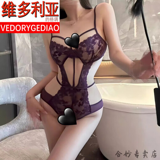 
Victoria's sexy lingerie women pure sex trend qqny seduces husband passionate style pajamas women 2025 new thin black onesie, one size [recommended 80-120Jin [Jin equals 0.5 kg]] confidential shipping