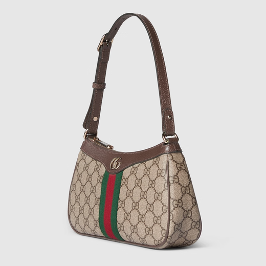 GUCCI Gucci Ophidia series small shoulder bag new gift beige and dark brown one size