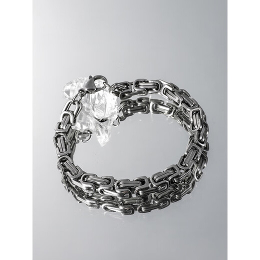 Companion blessing men's titanium steel Cuban bracelet, simple and generous bracelet for boys, versatile bracelet for men, Gao Qiqiang's same bracelet, chain length 18cm