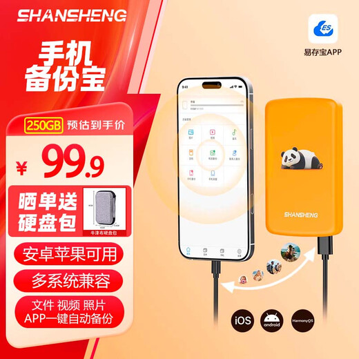 Flash 2T Mobile Festplatte 1 TB Apple 15/16 Mobiltelefon Direct Connect Mobile Festplatte 500 G Android Tablet Ein-Klick-Sicherung von Fotos und Videos 320 G Nicht-SSD 250 G P6 Smartphone Mobile Festplatte 250 GB