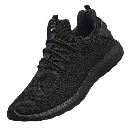 Huili zapatillas para correr transpirables para hombres, zapatos de trabajo sin deslizamiento, zapatos casuales de suela suave de malla, zapatos deportivos anti-odor, zapatos planos, estilo negro de verano hueco 6175, talla de cuero estándar 41