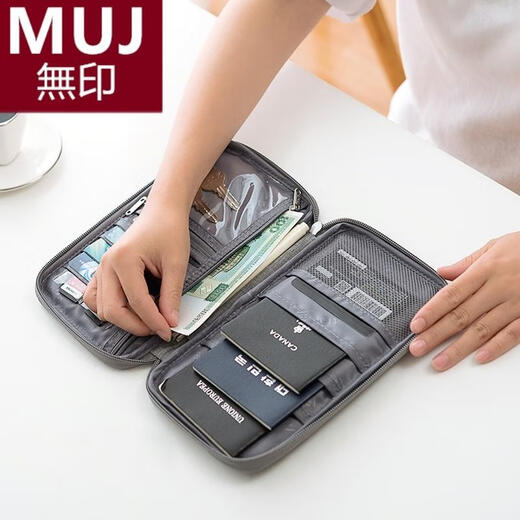 Sanqihu muje tragbarer Reisedokumentspeicher Beutel Multifunktionaler Ticketclip Passportschutz Hülle Multi-Layer-Kartenbeutel Orange Pulver klein