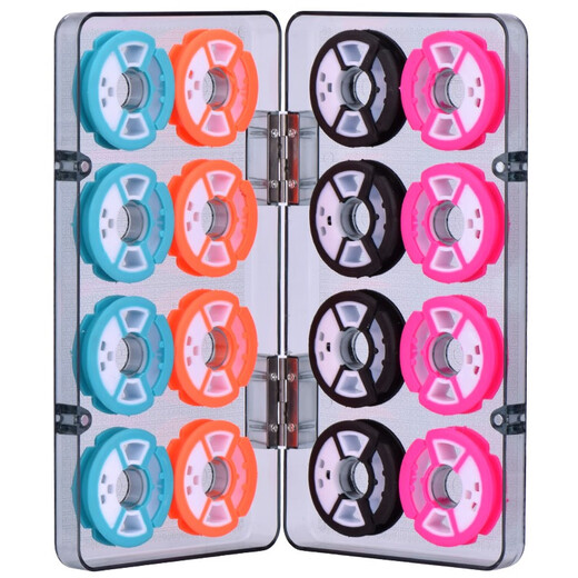 Fishing main line box silicone spool large capacity fishing line box storage line group box 20 shafts 16 fishing gear small size 8 fishing 16 shaft box with silicone spool