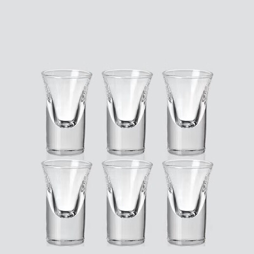 Bangjiewei white wine cup 30ml small wine glass crystal cup shot one-cup cup white wine wine set 6 pieces 30ml bullet cup