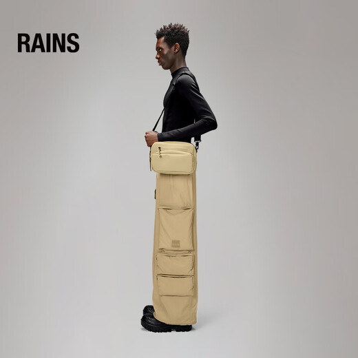 Rains单肩斜挎包男女运动包骑行挎包腰包 Cargo Box Bag/14110 黑色 均码